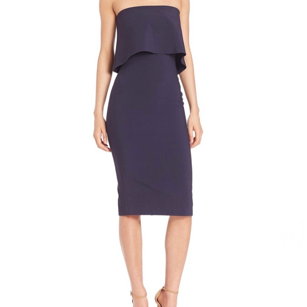 MIDI strapless dress - Picture 3 of 5